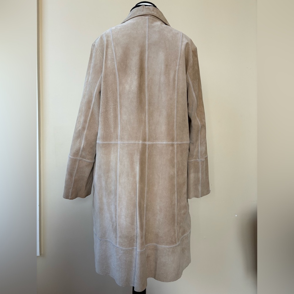 Wilson Leather - Pelle Studio - Genuine Suede Trench Coat - Size 1X - Picture 4 of 15